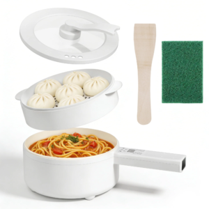 Wejox© CookMaster – 3L 6-in-1 Electric Hot Pot & Electric Cooker with Steamer & Adjustable Timer