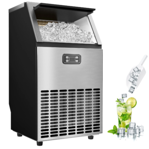 Wejox© IcePro – 100 lbs/Day Commercial Ice Maker Machine with 33 lb Storage, Stainless Steel
