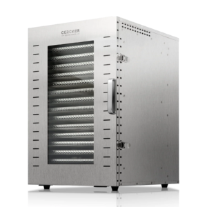 Wejox© DryMaster – 16-Tray Commercial Food Dehydrator, 1500W Stainless Steel, 27ft² Capacity