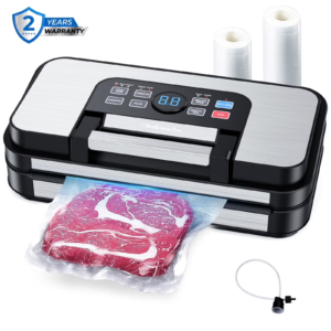 Wejox© SealMax – 95Kpa Powerful Premium Vacuum Sealer for Long-Lasting Food Freshness With 10-in-1 Functions