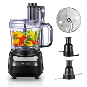 Wejox© ChefMaster – 12-Cup Multi-Functional Food Processor with Dough Blade | 6 Functions for Chopping, Slicing & Mixing