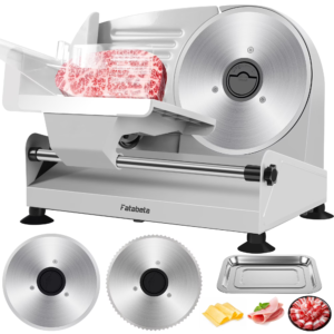 Wejox© SliceMaster – 200W Electric Meat Slicer with Dual Blades & Adjustable Thickness